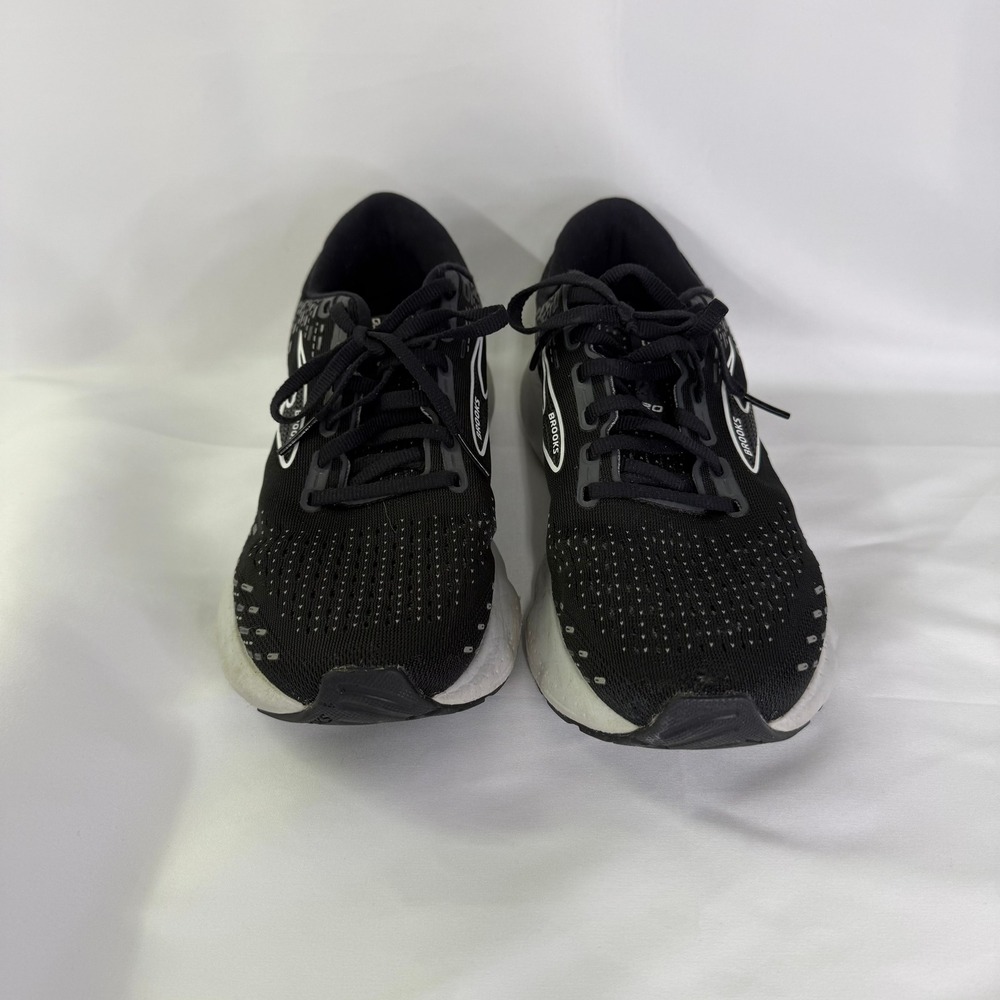 Brooks 9 Wide Glycerin GTS 20 Women's Black White Mesh Running Shoes Cushioned